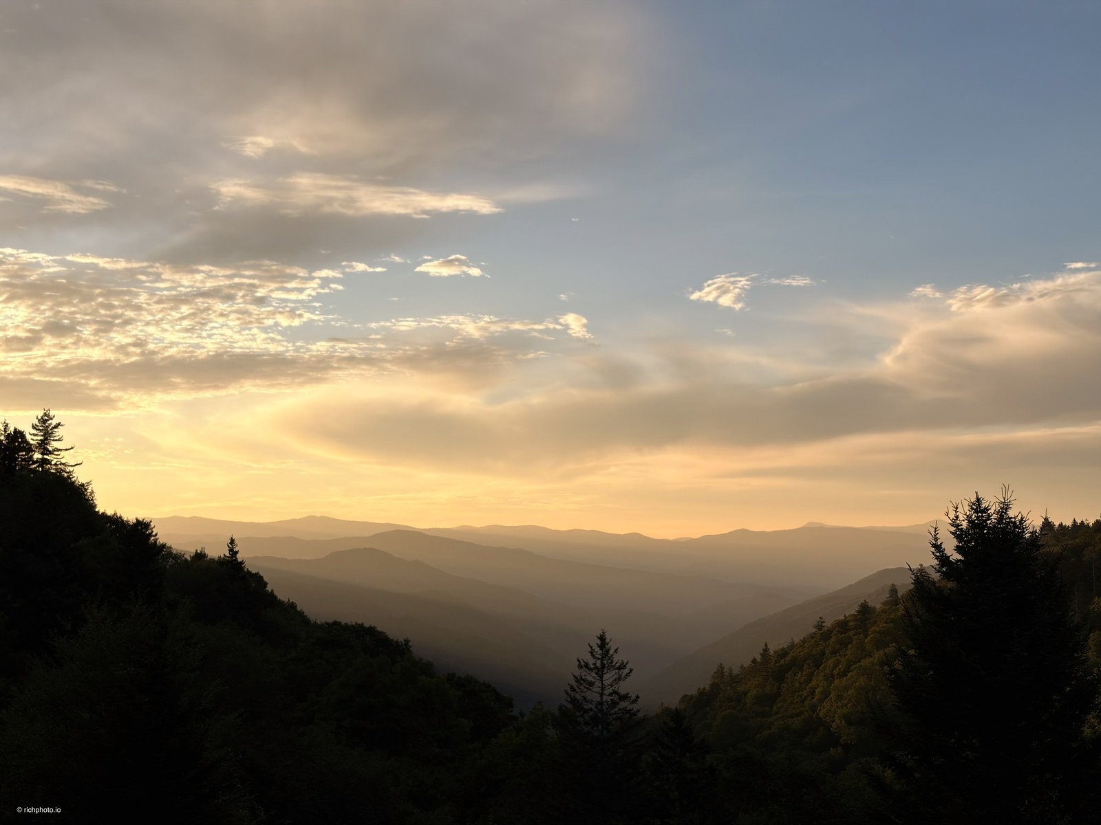 Gold Clouds, Great Smoky Mountains National Park